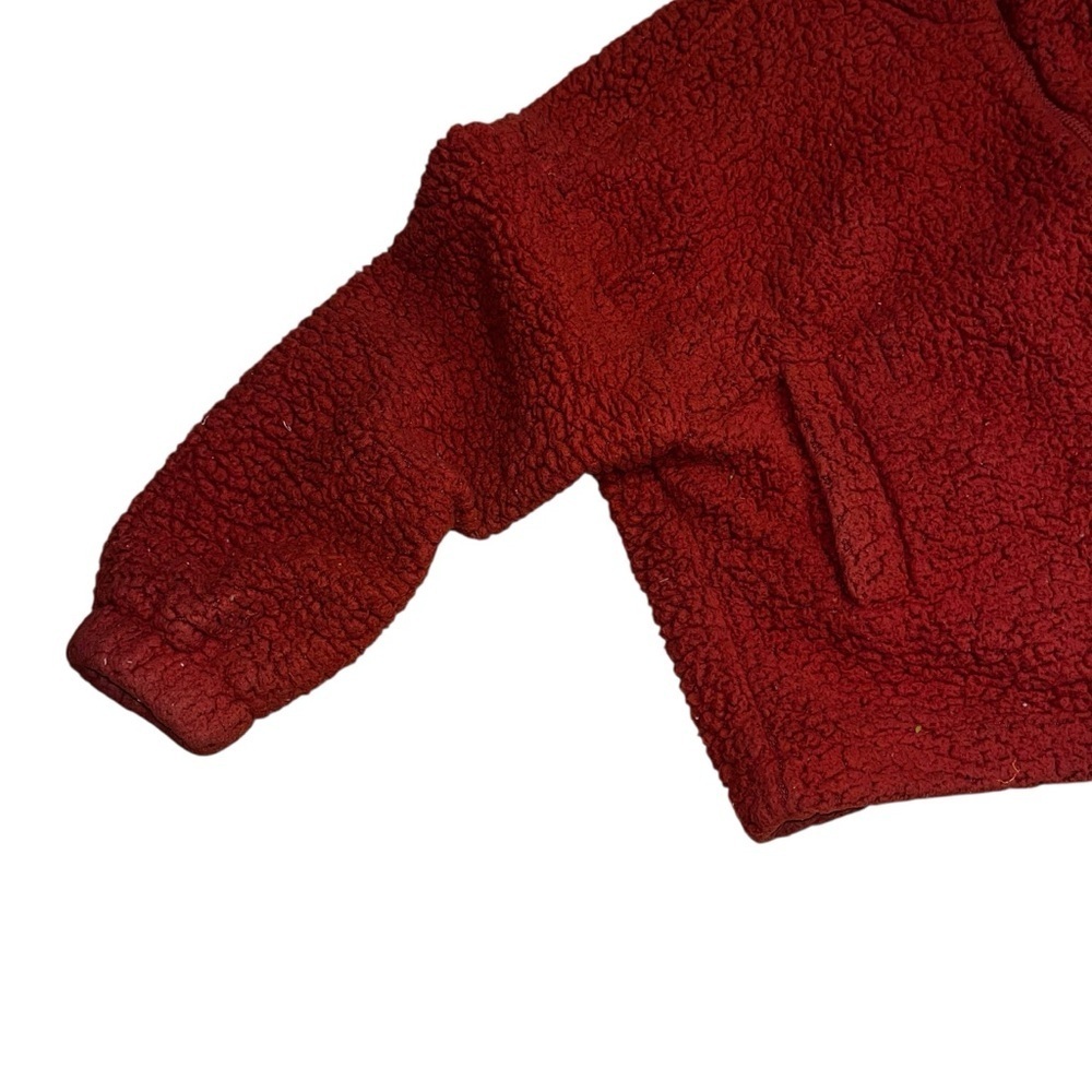 Urban outfitters burnt orange teddy bears warm cozy fuzzy furry jacket medium M - Picture 4 of 8